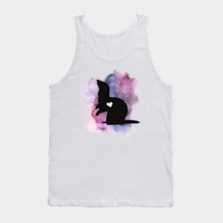 Watercolor Ferret with Hearts Tank Top